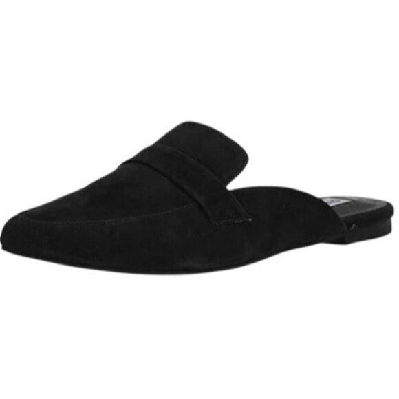 NEW! Steve Madden Women's Flavor Mule Black Pointed Toe Leather Shoe Size 6 - Picture 1 of 8